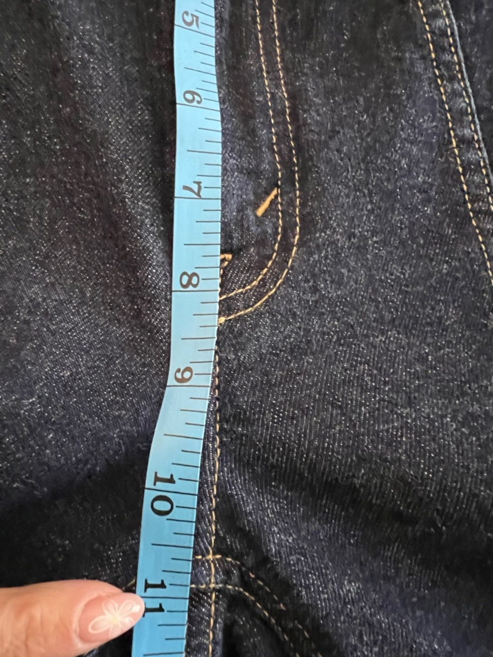 Polo Ralph Lauren High Rise Flared Jeans Dark Wash Seam Detail Size 0 XS - Picture 6 of 13